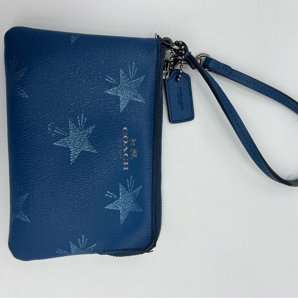 Blue Coach wristlet
